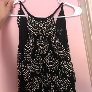 NWT Black Dress Gold Beading